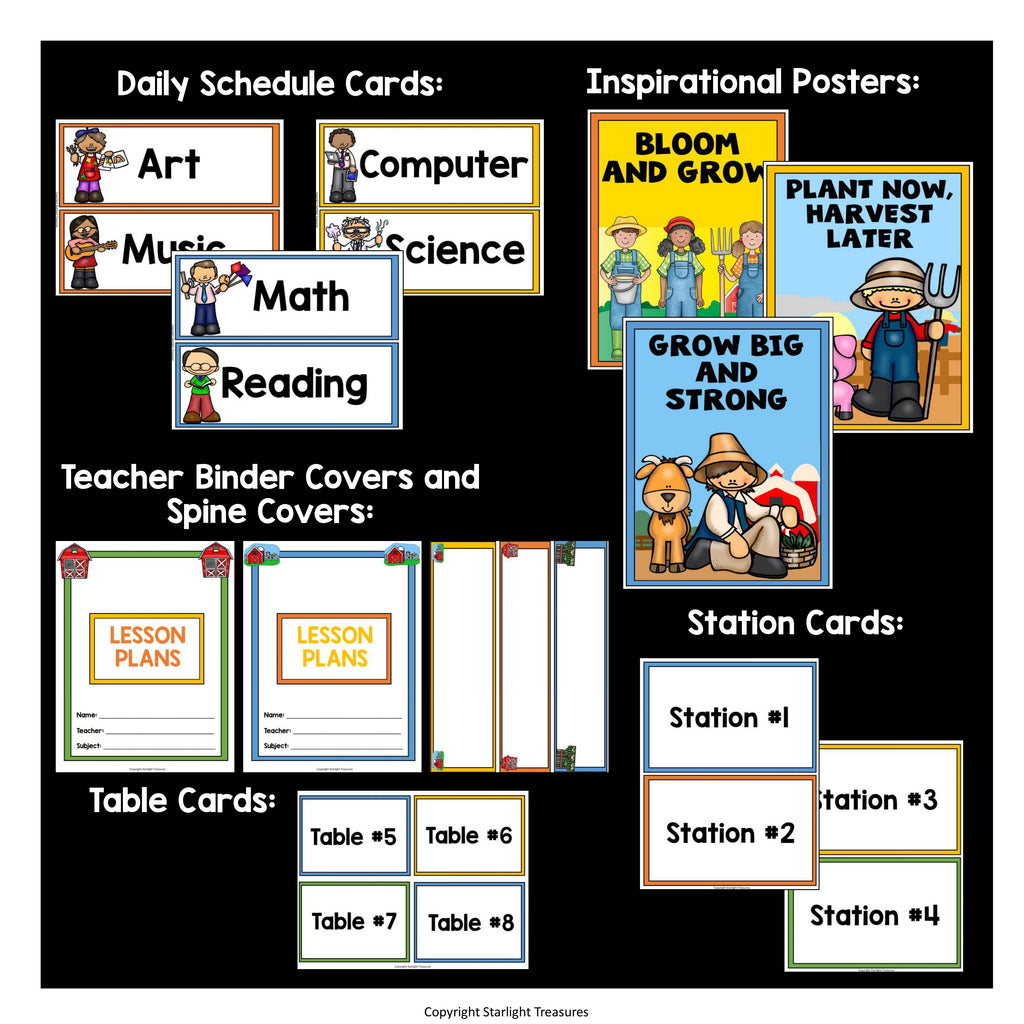 Classroom Decor Pack - Farm Theme