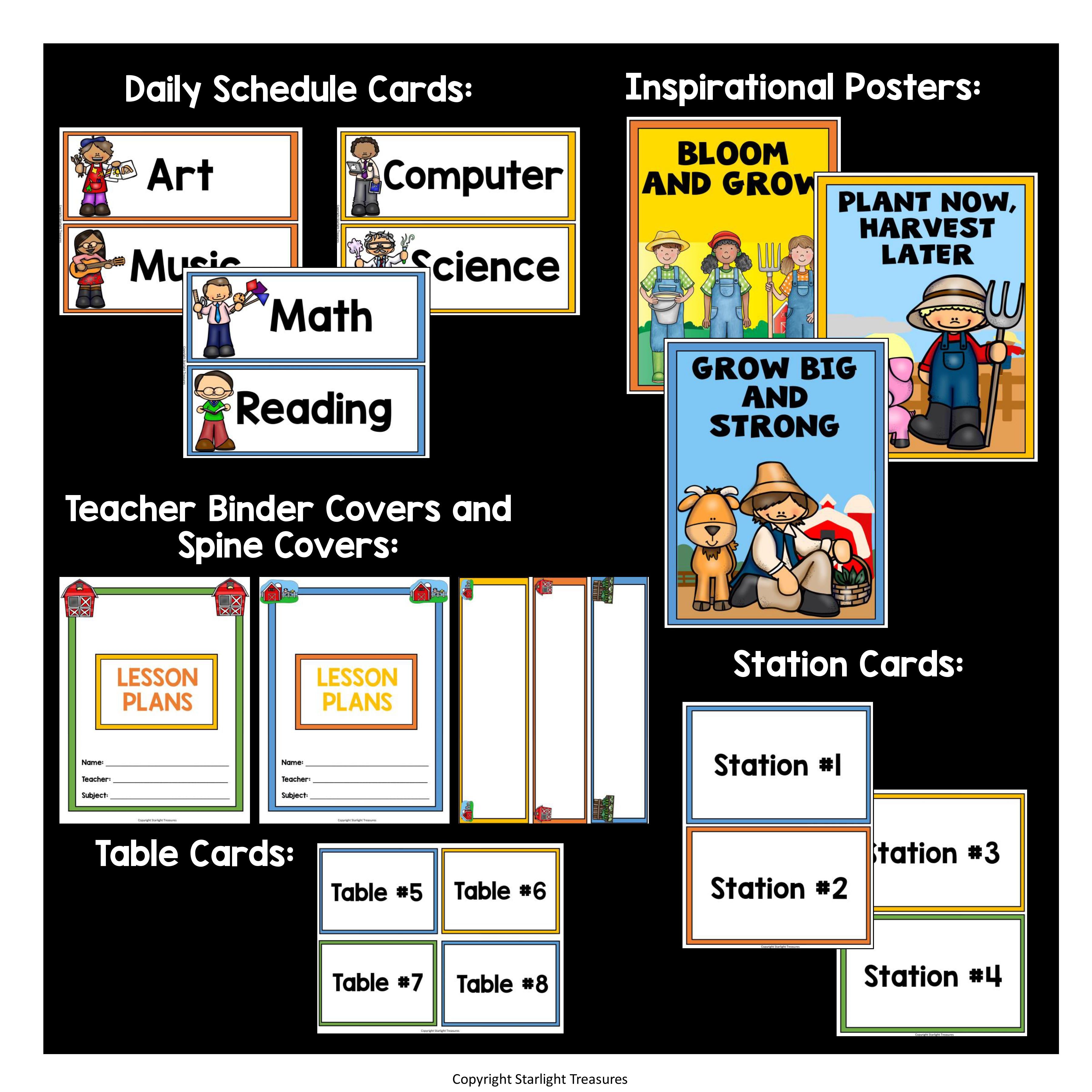 Classroom Decor Pack - Farm Theme
