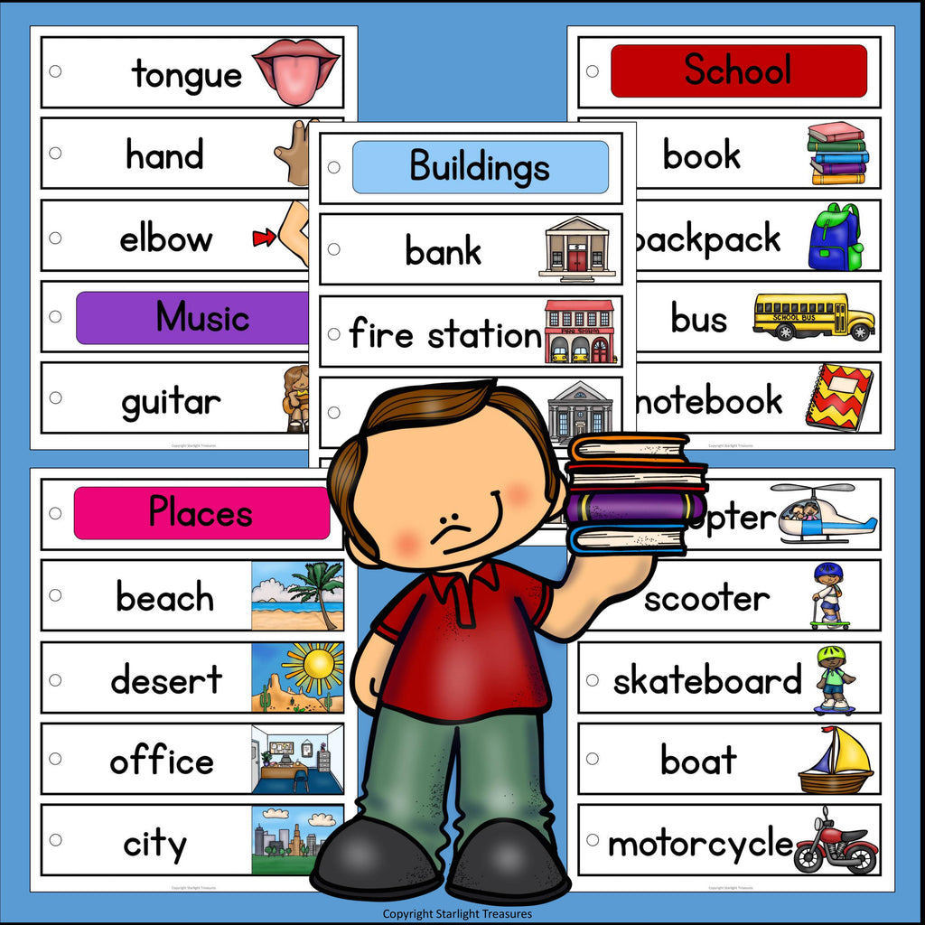 Over 1,000 English Words Mobile Word Walls 