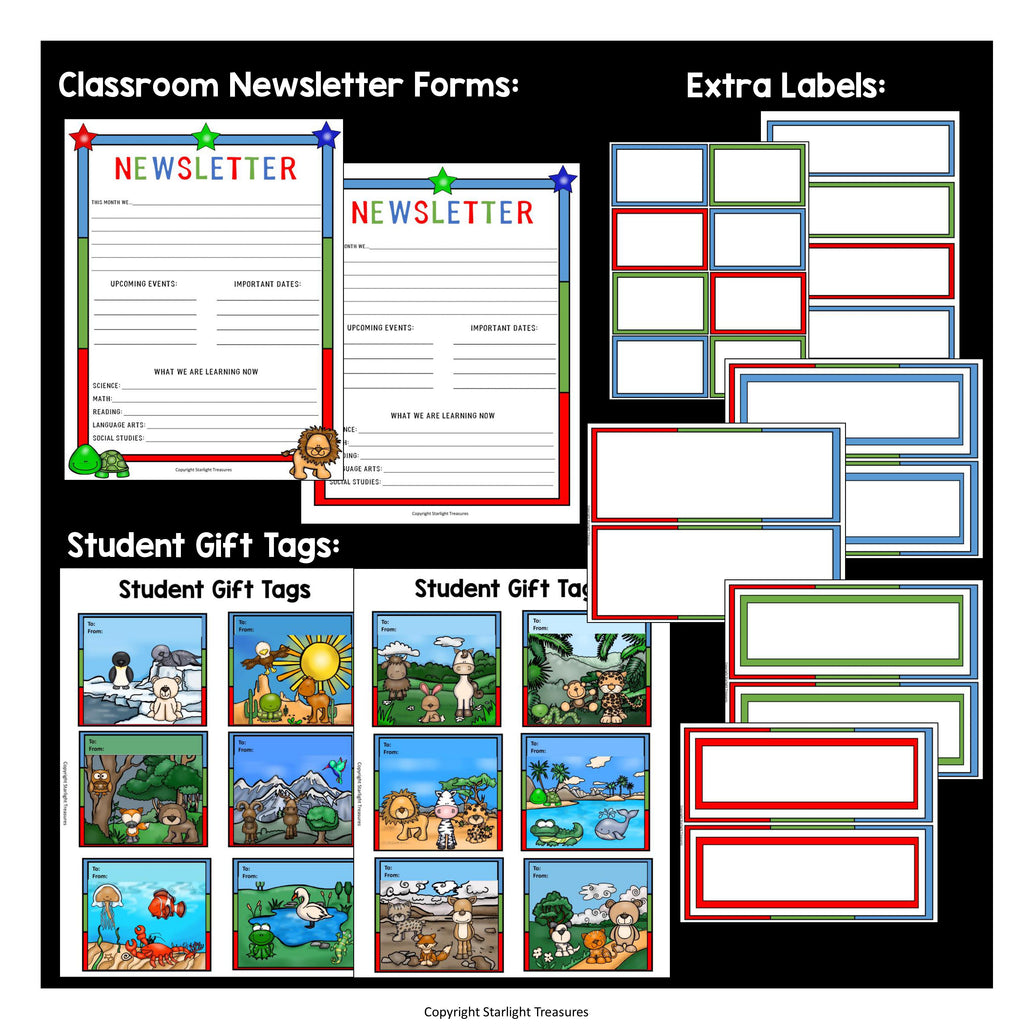 Classroom Decor Pack - Animal Theme