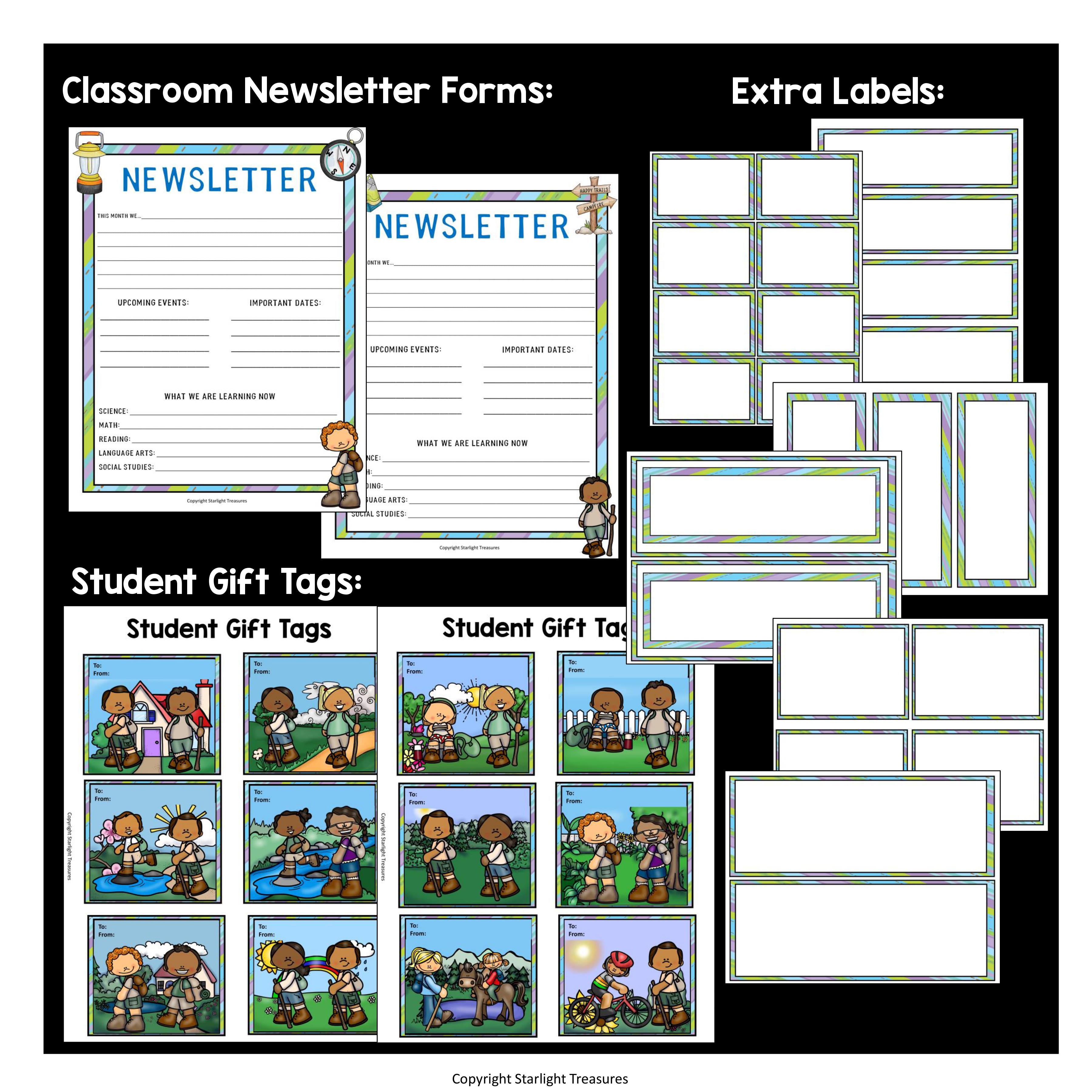 Classroom Decor Pack - Camping Theme