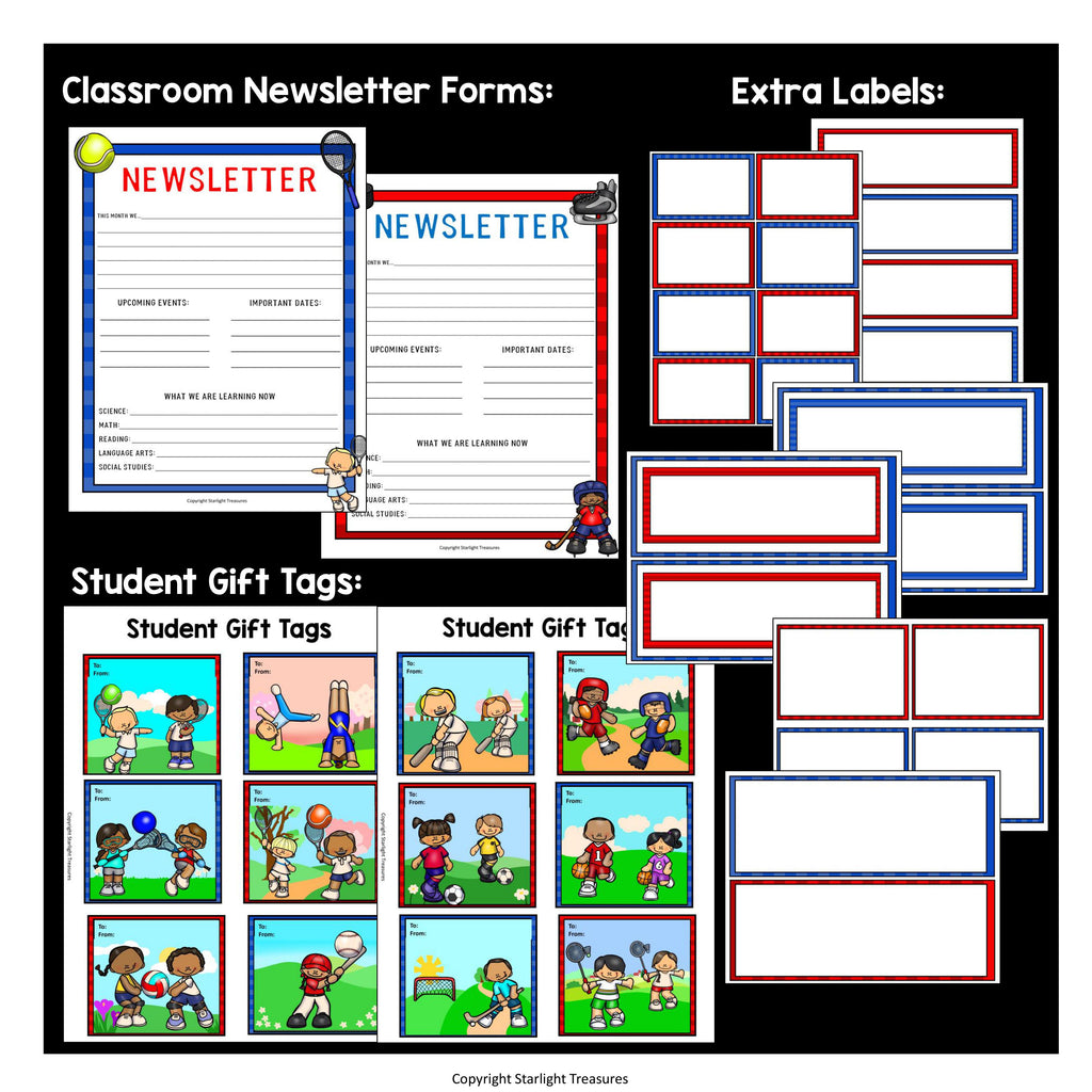 Classroom Decor Pack - Sports Theme