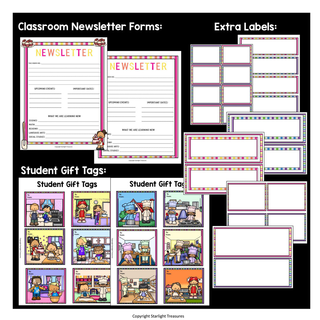 Classroom Decor Pack - Cooking/Baking Theme