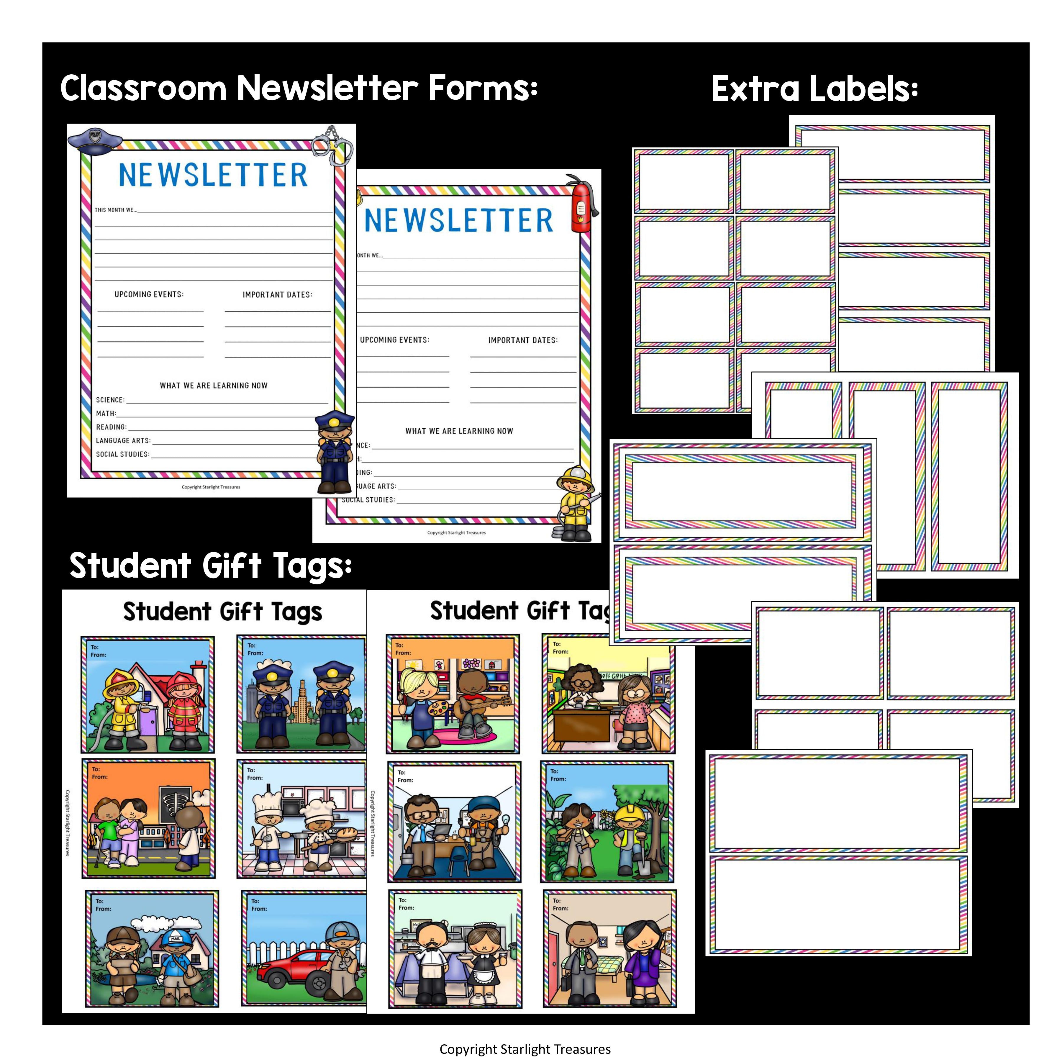 Classroom Decor Pack - Careers and Community Helpers Theme