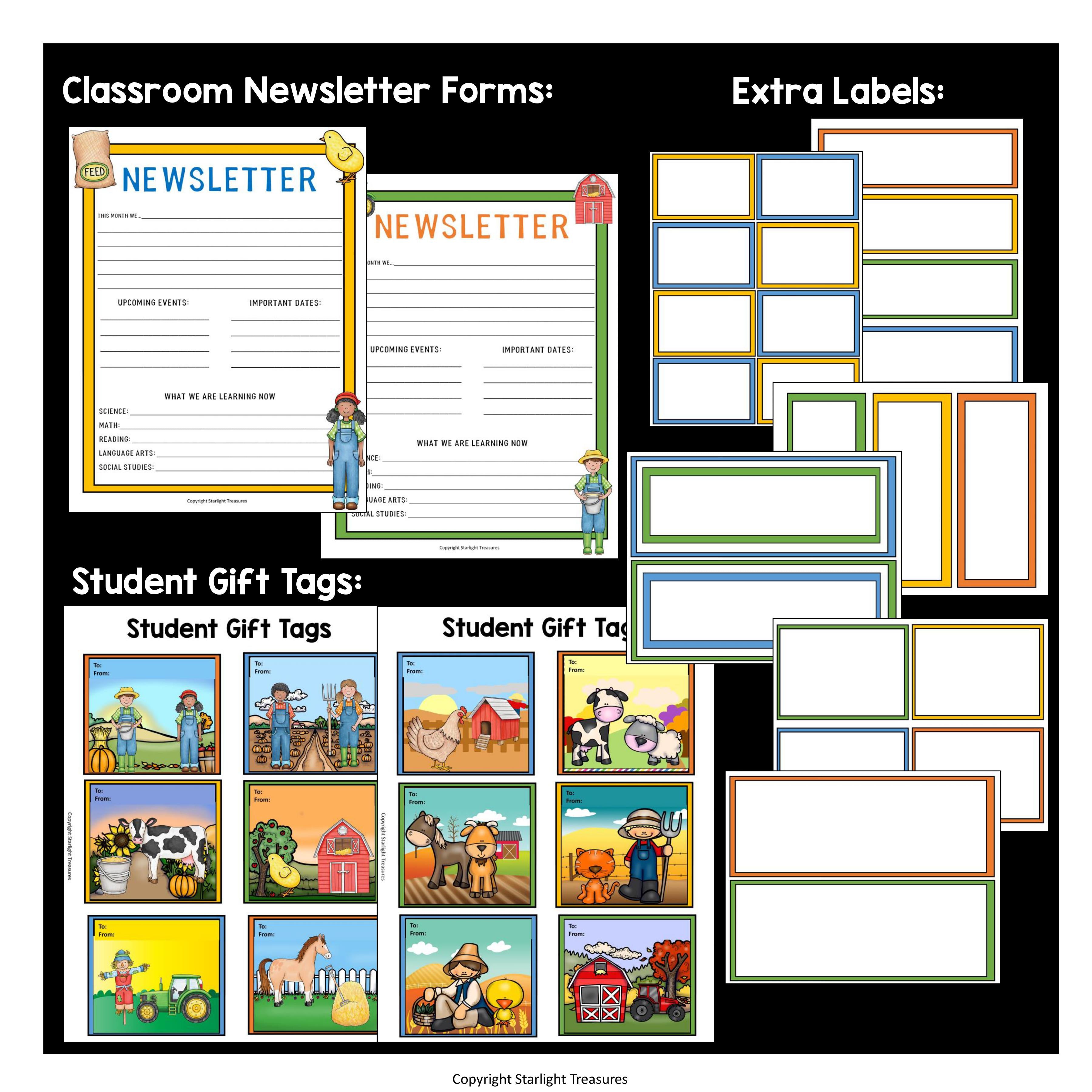 Classroom Decor Pack - Farm Theme